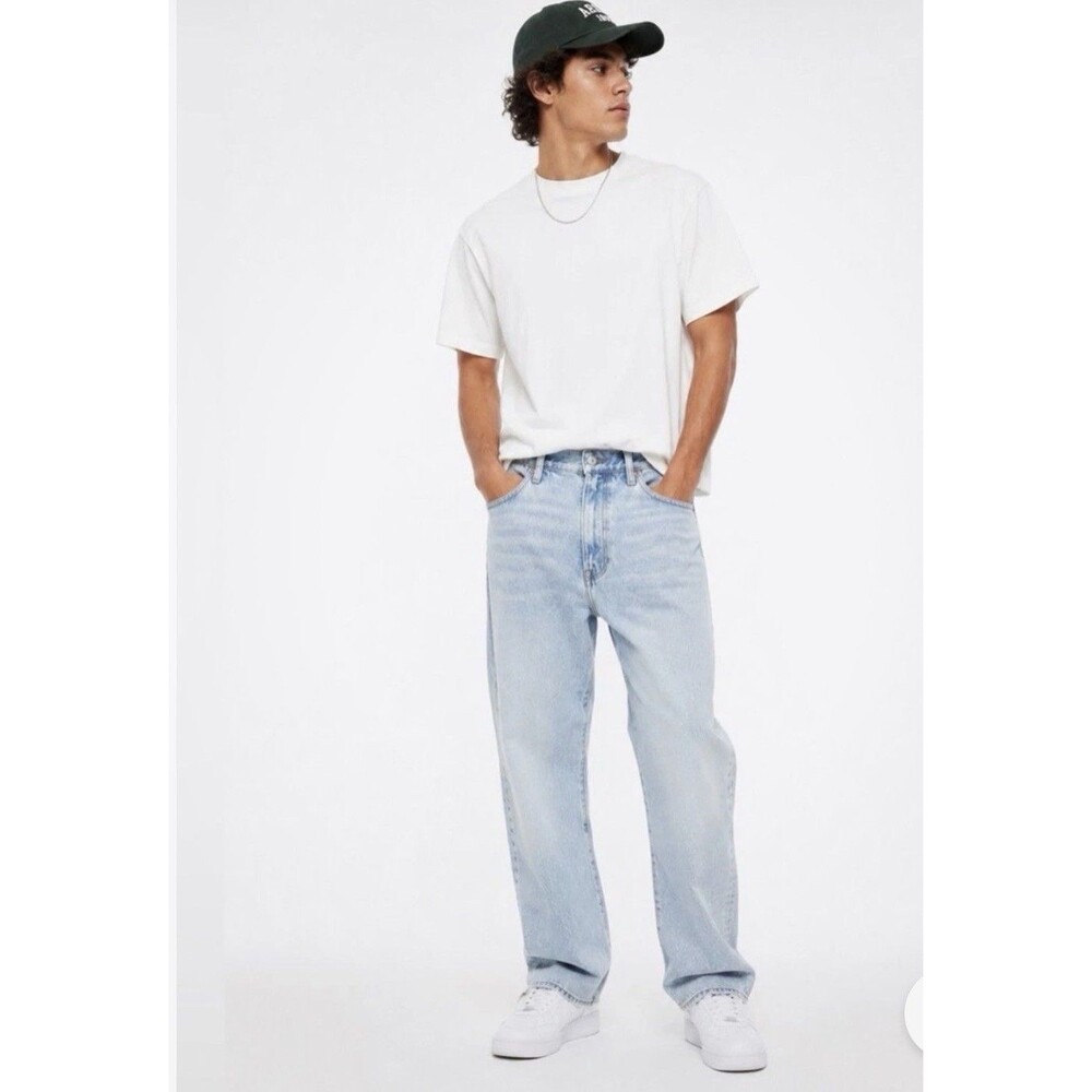 Abercrombie & Fitch Authentic Rigid Denim Baggy Jeans Men’s 32 x30 Light Wash